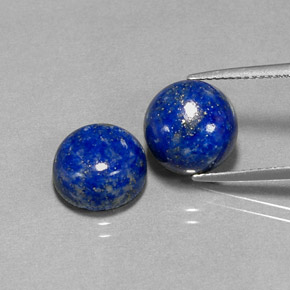 Pedras preciosas de lápis-lazúli azul natural de  ct, corte redondo, opaco