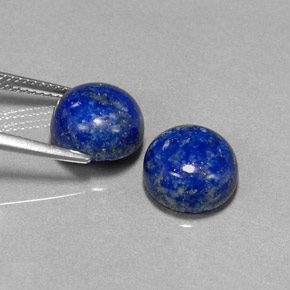 Pedras preciosas de lápis-lazúli azul natural de  ct, corte redondo, opaco