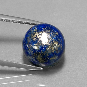 Lápis-lazúli azul natural 5,87ct, corte redondo, opaco