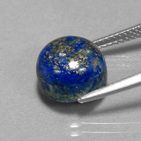 Lápis-lazúli azul natural 5,87ct, corte redondo, opaco