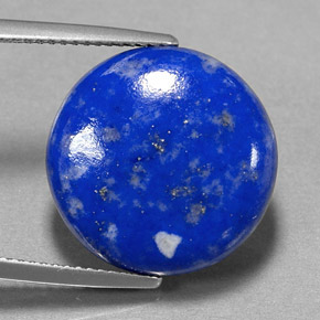 Lápis-lazúli azul natural 13,36ct, corte redondo, opaco