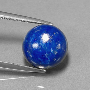 Lápis-lazúli azul natural 5,07ct, corte redondo, opaco