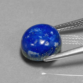 Lápis-lazúli azul natural 5,07ct, corte redondo, opaco