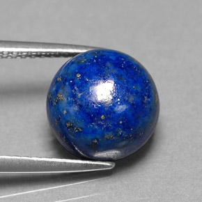 Lápis-lazúli azul natural 5,24ct, corte redondo, opaco