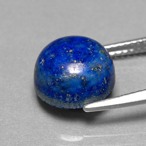 Lápis-lazúli azul natural 5,24ct, corte redondo, opaco