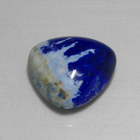 Lápis-lazúli azul natural 6,82ct, trillion, opaco