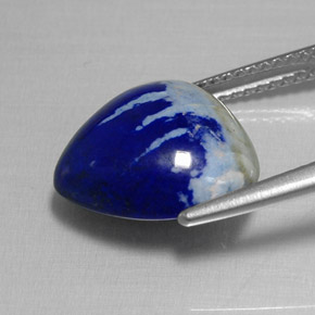 Lápis-lazúli azul natural 6,82ct, trillion, opaco