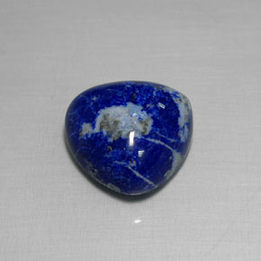 Lápis-lazúli azul natural 7,96ct, trillion, opaco