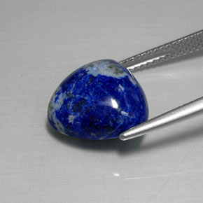 Lápis-lazúli azul natural 7,96ct, trillion, opaco