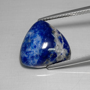 Lápis-lazúli azul natural 9,54ct, trillion, opaco