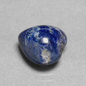 Lápis-lazúli azul natural 3,85ct, formato de coração, opaco