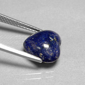 Lápis-lazúli azul real Natural 3.51ct, Formato de coração, Opaco