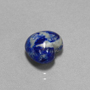Lápis-lazúli azul natural 3,39ct, formato de coração, opaco
