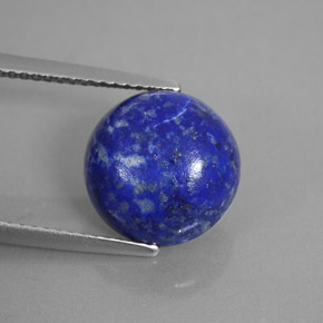 Lápis-lazúli azul natural 5,10ct, corte redondo, opaco