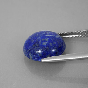 Lápis-lazúli azul natural 5,10ct, corte redondo, opaco