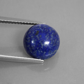 Lápis-lazúli azul natural 4,91ct, corte redondo, opaco