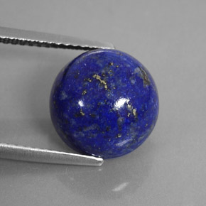 Lápis-lazúli azul natural 6,65ct, corte redondo, opaco