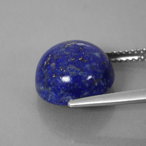 Lápis-lazúli azul natural 6,65ct, corte redondo, opaco