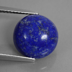 Lápis-lazúli azul natural 6,14ct, corte redondo, opaco