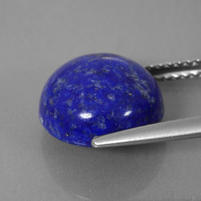 Lápis-lazúli azul natural 6,14ct, corte redondo, opaco