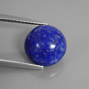 Lápis-lazúli azul real natural 4,18ct, corte redondo, opaco