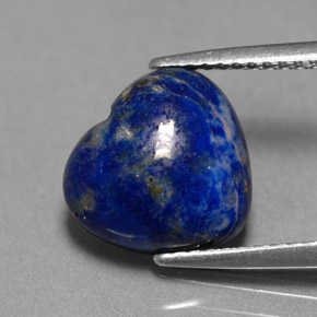 Lápis-lazúli azul natural 4,07ct, formato de coração, opaco