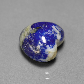 Lápis-lazúli azul natural 5,24ct, formato de coração, opaco