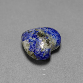 Lápis-lazúli azul natural 4,25ct, formato de coração, opaco