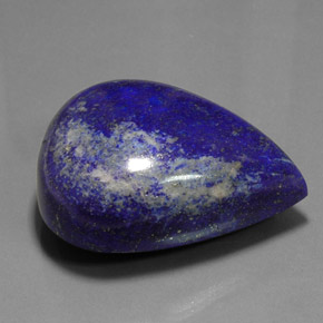 Lápis-lazúli azul natural 266,50ct, formato de pêra, opaco