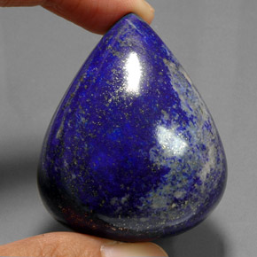 Lápis-lazúli azul natural 266,50ct, formato de pêra, opaco
