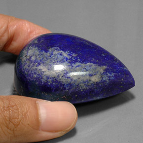 Lápis-lazúli azul natural 266,50ct, formato de pêra, opaco