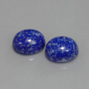 Pedras preciosas de lápis-lazúli azul natural de  ct, corte oval, opaco