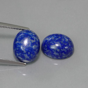 Pedras preciosas de lápis-lazúli azul natural de  ct, corte oval, opaco