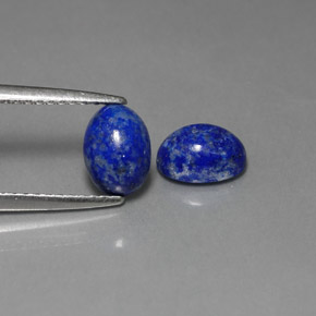 Pedras preciosas de lápis-lazúli azul natural de  ct, corte oval, opaco
