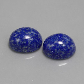 Pedras preciosas de lápis-lazúli azul natural de  ct, corte oval, opaco