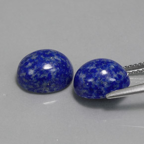Pedras preciosas de lápis-lazúli azul natural de  ct, corte oval, opaco