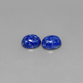 Pedras preciosas de lápis-lazúli azul natural de  ct, corte oval, opaco