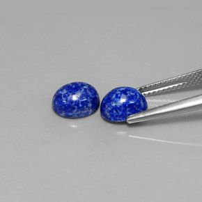 Pedras preciosas de lápis-lazúli azul natural de  ct, corte oval, opaco