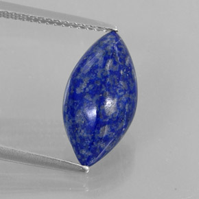 Lápis-lazúli azul natural 3,29ct, marquise, opaco
