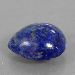 Lápis-lazúli azul natural 3,68ct, formato de pêra, opaco