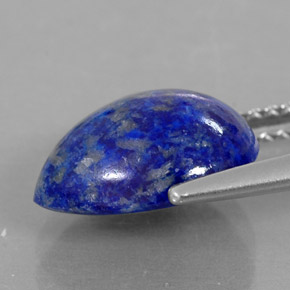 Lápis-lazúli azul natural 3,68ct, formato de pêra, opaco