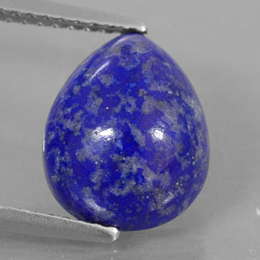 Lápis-lazúli azul natural 4,49ct, formato de pêra, opaco