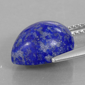 Lápis-lazúli azul natural 4,49ct, formato de pêra, opaco