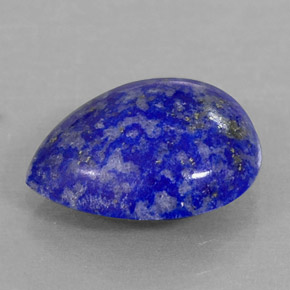 Lápis-lazúli azul natural 2,72ct, formato de pêra, opaco