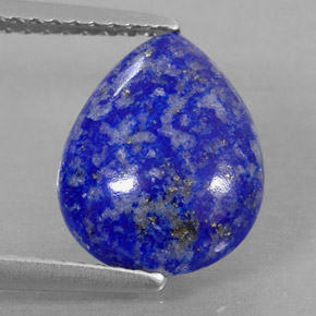 Lápis-lazúli azul natural 2,72ct, formato de pêra, opaco