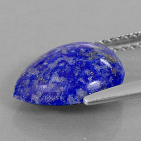 Lápis-lazúli azul natural 2,72ct, formato de pêra, opaco