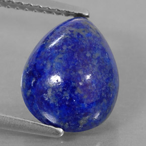 Lápis-lazúli azul natural 3,95ct, formato de pêra, opaco