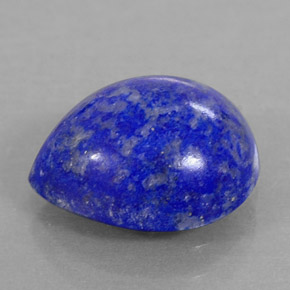 Lápis-lazúli azul natural 3,51ct, formato de pêra, opaco