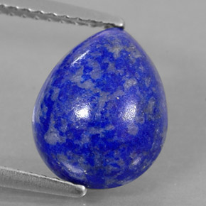 Lápis-lazúli azul natural 3,51ct, formato de pêra, opaco