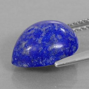 Lápis-lazúli azul natural 3,51ct, formato de pêra, opaco